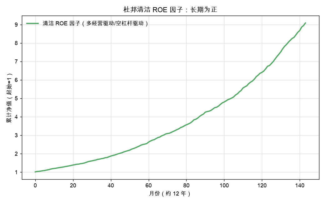 杜邦清洁 ROE 因子：长期为正